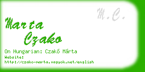 marta czako business card